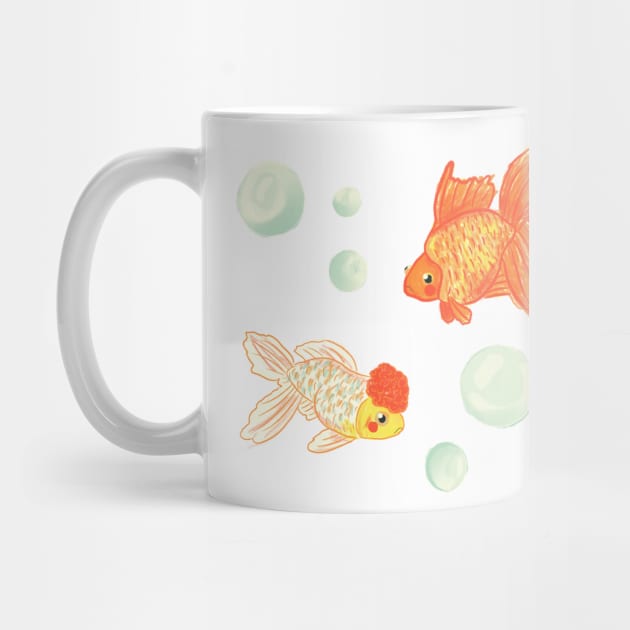 Goldfish with Bubbles by waddleworks